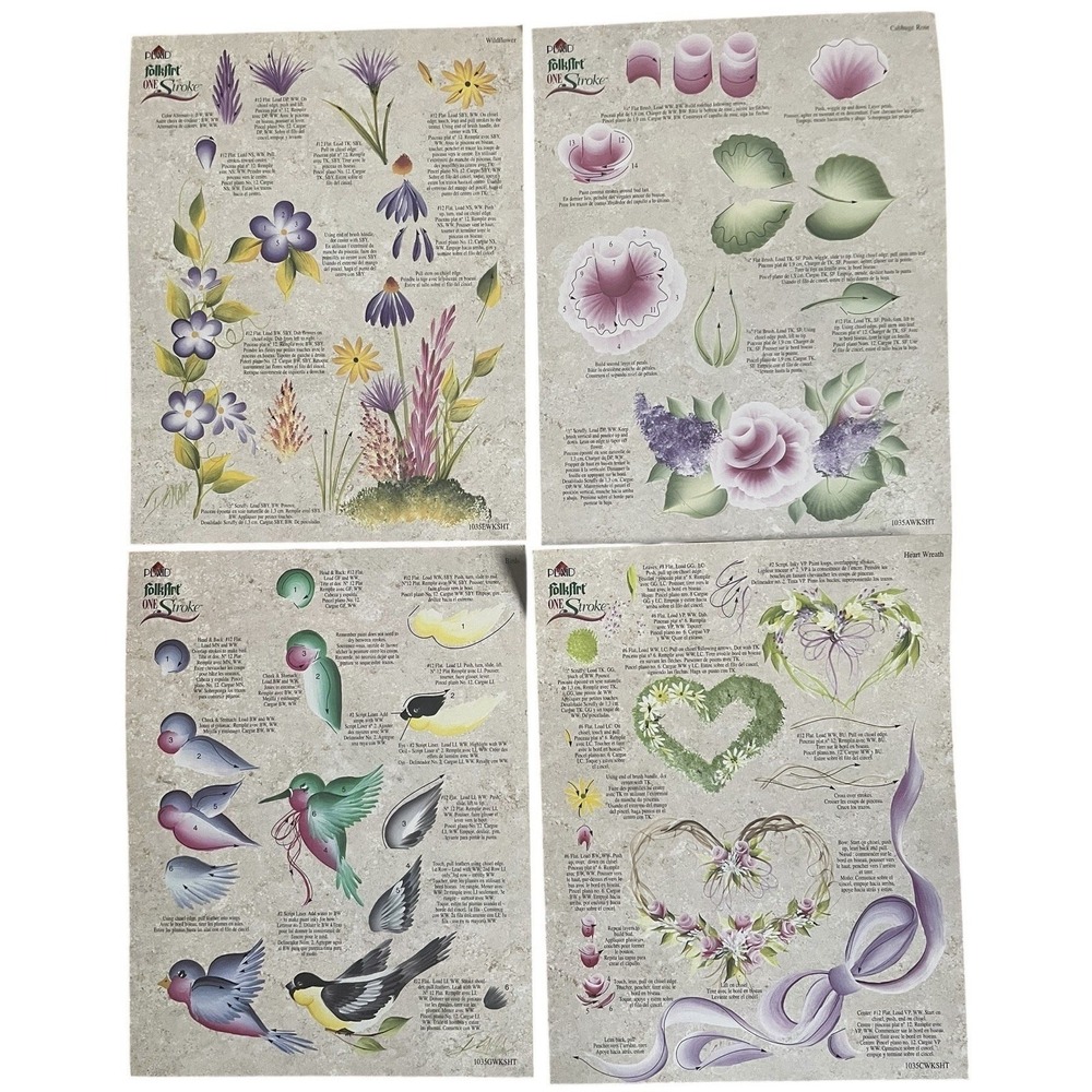 Donna Dewberry Painting Patterns Flower Petal Borders Reusable Teaching Guides